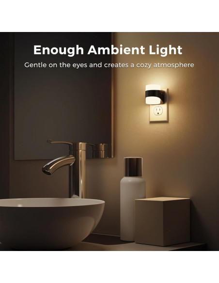 L LOHAS LED Luces Nocturnas Enchufables Dimmables 1W 2 Pzas