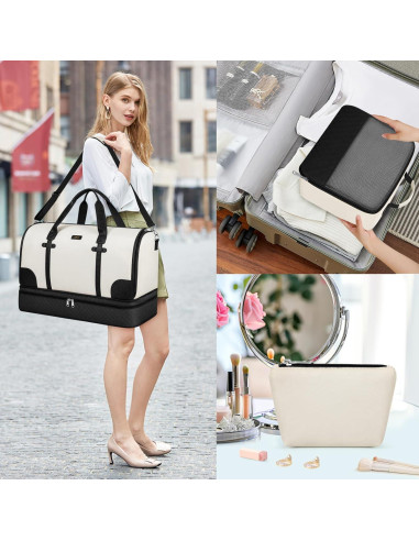 Bolsa de Ropa de Viaje Convertible I56 - Duffle Grande con Compartimento para Zapatos