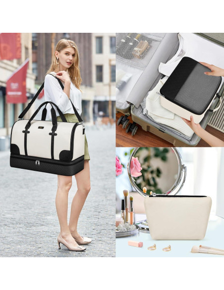 Bolsa de Ropa de Viaje Convertible I56 - Duffle Grande con Compartimento para Zapatos