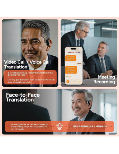 Auriculares Traductores AI Scanmarker 144 Idiomas 60H Batería