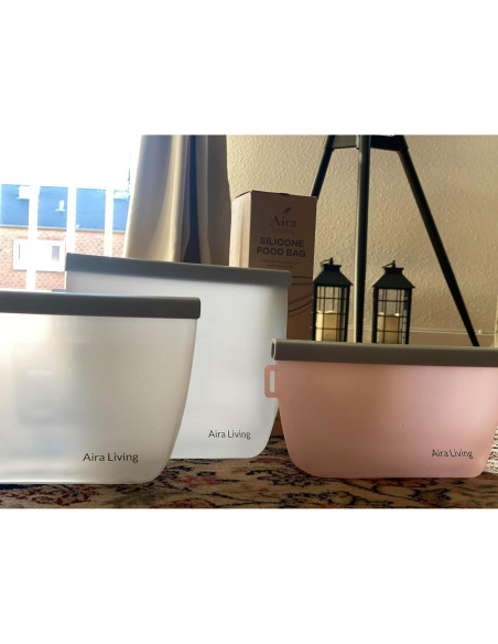 Bolsas de Almacenamiento de Alimentos Aira Living 3 Pzas 1L Silicona