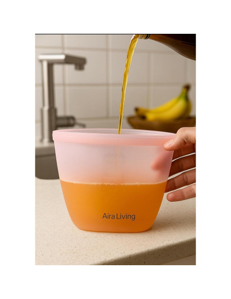 Bolsas de Almacenamiento de Alimentos Aira Living 3 Pzas 1L Silicona