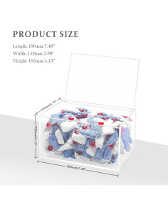 Caja de Almacenamiento para Cápsulas de Lavavajillas Bigfety Acrílico Transparente 2