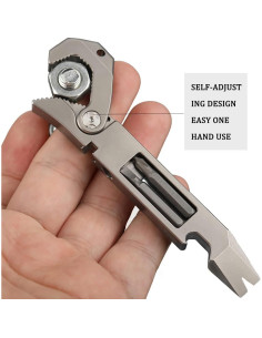 Multiherramienta EDC ResafeLy de Titanio 10.8 cm con Destornillador 2