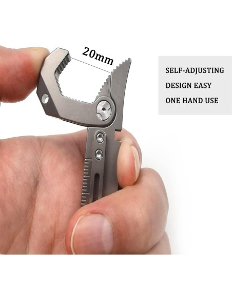 Multiherramienta EDC ResafeLy de Titanio 10.8 cm con Destornillador