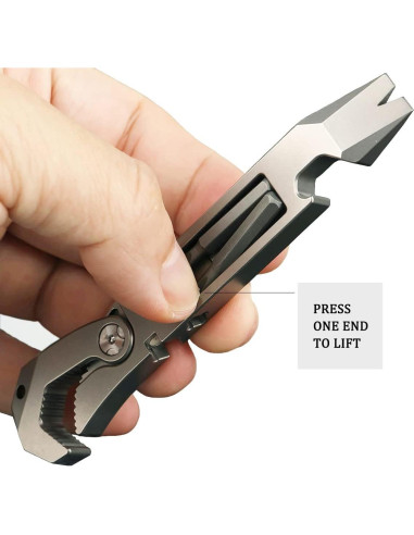 Multiherramienta EDC ResafeLy de Titanio 10.8 cm con Destornillador