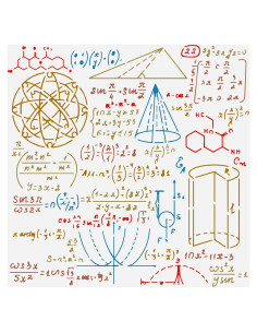 Plantilla de Pintura Matemáticas FINGERINSPIRE 30x30cm Reutilizable