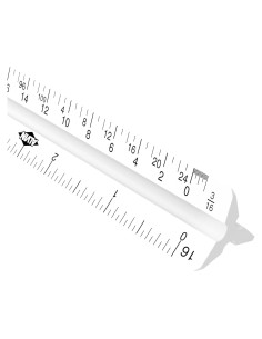 Regla Triangular ALVIN 30 cm Modelo 110P Plástico Transparente