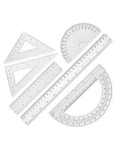 Juego de Reglas Transparentes 6 PCS - Yuomeaz - Medición Precisa