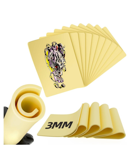 10 Hojas Piel de Práctica Tatuaje MIHERT 20x15 cm 3mm Doble Cara