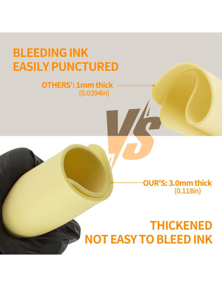 10 Hojas Piel de Práctica Tatuaje MIHERT 20x15 cm 3mm Doble Cara