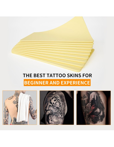 10 Hojas Piel de Práctica Tatuaje MIHERT 20x15 cm 3mm Doble Cara