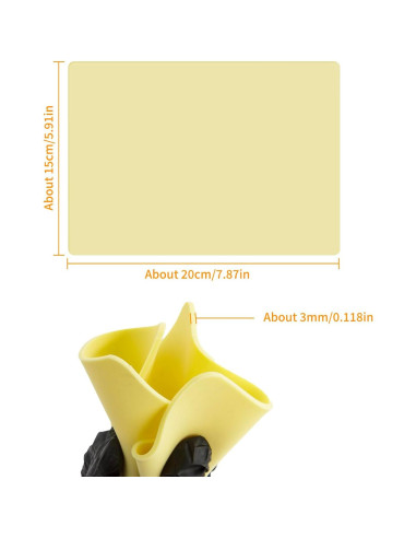 10 Hojas Piel de Práctica Tatuaje MIHERT 20x15 cm 3mm Doble Cara