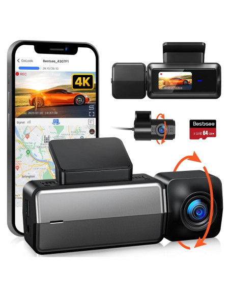 Cámara de Tablero Delantera y Trasera BESTSEE M33 4K/2.5K