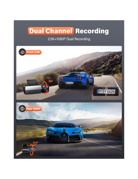 Cámara de Tablero Delantera y Trasera BESTSEE M33 4K/2.5K