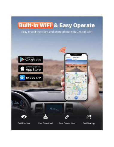 Cámara de Tablero Delantera y Trasera BESTSEE M33 4K/2.5K