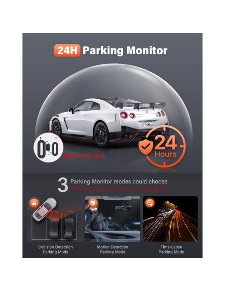 Cámara de Tablero Delantera y Trasera BESTSEE M33 4K/2.5K