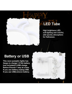 Luz de Calabaza LED YAOZHOU para Halloween y Otoño 21x24cm 2