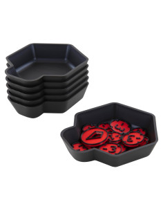 Bandejas de Fichas Feldherr SHELL - 6 Unidades Color Negro