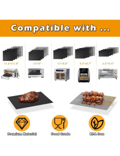 Forros Reutilizables para Freidora de Aire JAYOBGO 14.5x24.1 cm 2