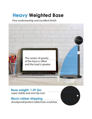 Soporte de Micrófono de Escritorio Etour Ajustable 23.4-39.4 cm