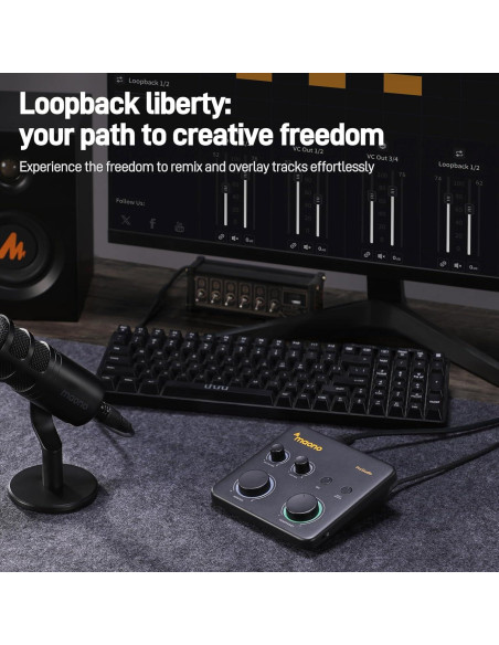 Interfaz de Audio USB MAONO PS22 Lite 24-bit/192kHz XLR