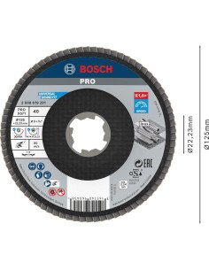 Disco de Lijado Bosch Professional X-LOCK 125 mm Grano K40 2
