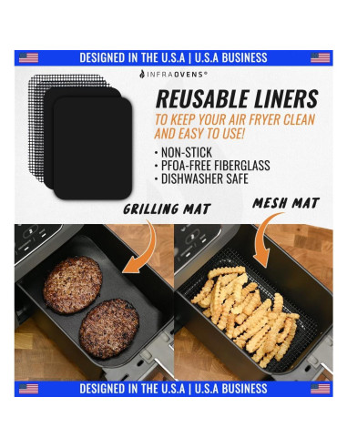 Accesorios para Freidora de Aire Ninja Dual 2 Canastas 9 Piezas