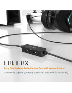 Cable Cubilux Chat Link Pro con Control de Volumen 3.5mm 2