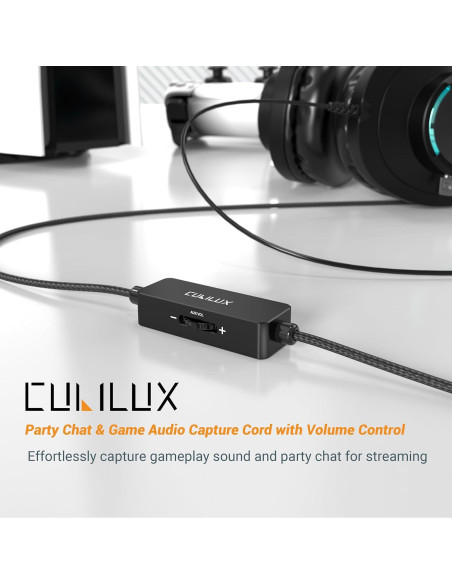 Cable Cubilux Chat Link Pro con Control de Volumen 3.5mm