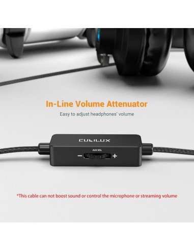 Cable Cubilux Chat Link Pro con Control de Volumen 3.5mm