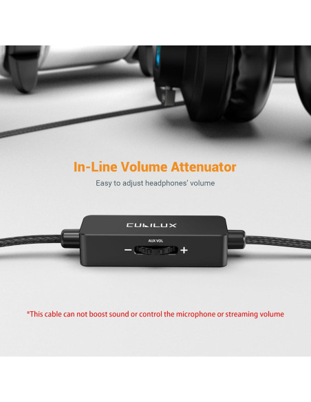 Cable Cubilux Chat Link Pro con Control de Volumen 3.5mm