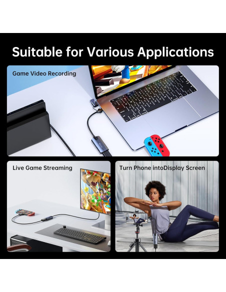 Tarjeta de Captura de Video Biaze 4K HDMI a USB 1080P 30FPS