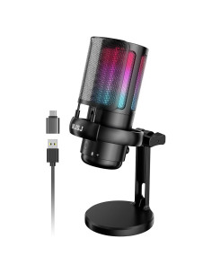 Micrófono USB NJSJ ME6P para PC, PS4, PS5, con RGB