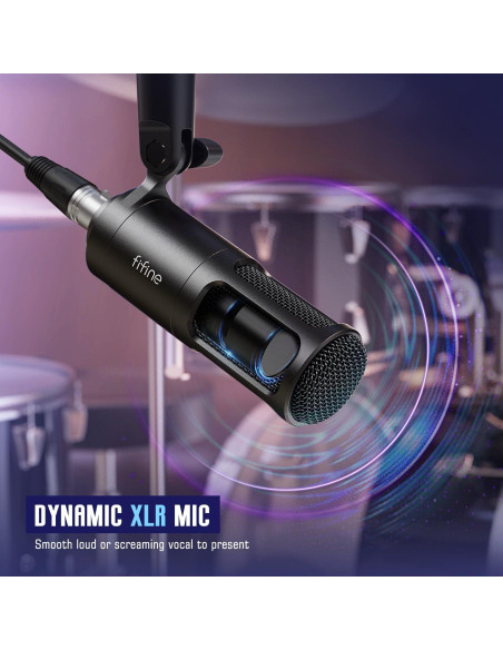 Kit de Audio FIFINE KS3 para Gaming y Podcast con Micrófono XLR