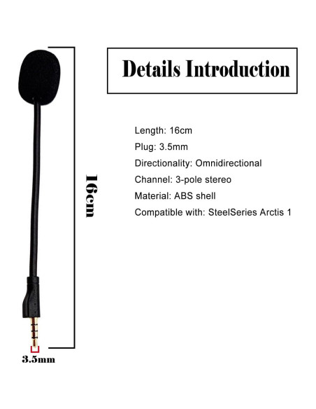 Micrófono Compatible SteelSeries Arctis 1 - Sonido Claro 360