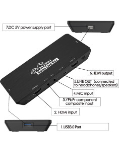 Tarjeta de Captura de Juego MYPIN USB 3.0 1080P 60FPS HDMI 2