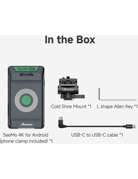 Accsoon SeeMo 4K Transmisor HDMI para Android 8 o Posterior
