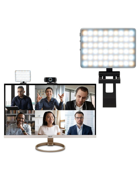 Kit de Iluminación para Videoconferencias HumanCentric, Luz USB-C Ajustable