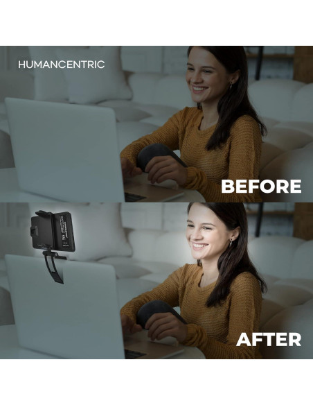 Kit de Iluminación para Videoconferencias HumanCentric, Luz USB-C Ajustable