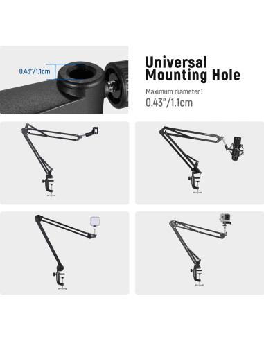 Abrazadera de Montaje en Mesa NEEWER para Soporte de Micrófono