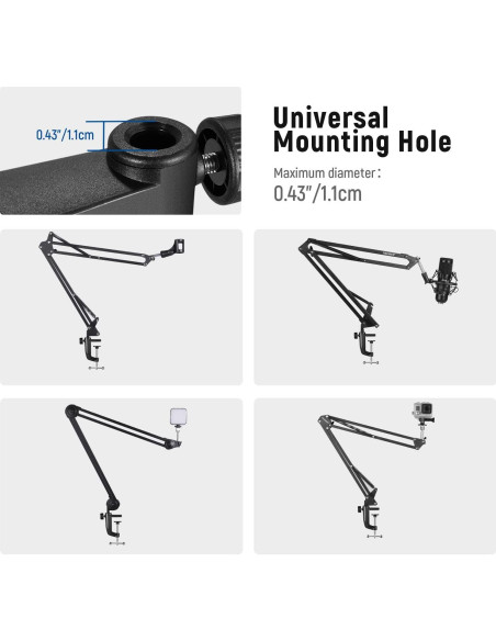 Abrazadera de Montaje en Mesa NEEWER para Soporte de Micrófono