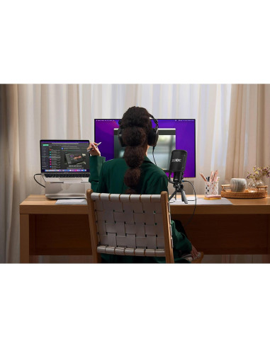 Micrófono USB Rode NT-USB+ con Brazo Ajustable y Filtro Anti-Pop