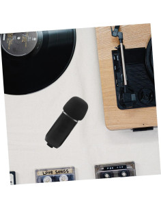 Funda de esponja para micrófono ERINGOGO negra 8x8 cm 2