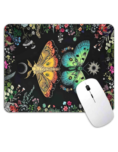 Alfombrilla de Ratón LTHAOGUO Mariposa Boho Antideslizante 240x200mm