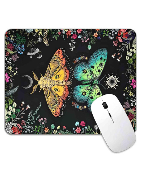Alfombrilla de Ratón LTHAOGUO Mariposa Boho Antideslizante 240x200mm