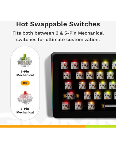 Teclado Mecánico Glorious GMMK 3 Compacto Negro Hotswappable