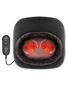 Masajeador de pies Shiatsu Snailax con calor 2 en 1 - Gris Negro