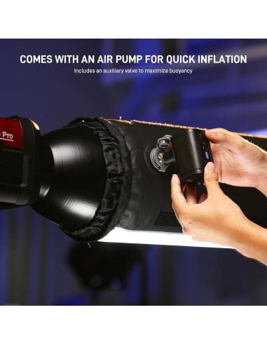 Softbox Inflable Plegable GVM 110cm para Luces Bowens