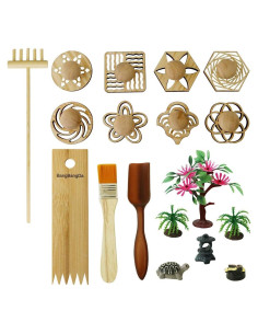 Kit de Jardín Zen BangBangDa con Sellos y Rastrillos - 20 Piezas